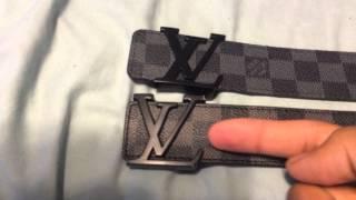 Louis Vuitton Belt - Real vs. Fake Comparison (Damier Graphite)