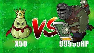 50 Plants VS Gargantuar King, Who Will Win? PVZ Hybrid Challenge