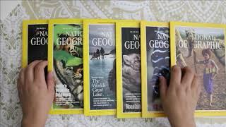 ASMR National Geographic magazine page flipping/ page turning/ no talking/