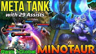 Super Tank Minotaur MVP with 29 Assists! - Top 1 Global Minotaur by Finly. - Mobile Legends