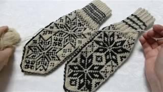 How to knit norwegian Selbu mittens. Step by step tutorial