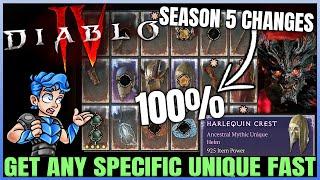 Diablo 4 - Do THIS Now - Get ANY Specific Unique Gear FAST & EASY - New Season 5 Boss Farm Guide!