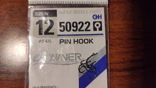 Рыболовный крючок Owner Pin Hook 50922 обзор распаковка отзывы