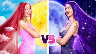 Девушка День vs Девушка Ночь! Новая Девушка в Школе | Добрая и Злая Соседка по Комнате