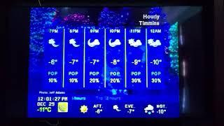 The Weather Network -Timmins Tue Dec 29th 2020