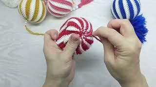 DIY Caramel-Colored Balls for Christmas Decor  Easy Crochet Tutorial | Oli Crochet