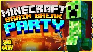 Minecraft Brain Break Party ️ Floor is Lava ️ Olympics ️ Just Dance ️ Freeze Dance for Kids