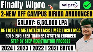 Wipro 2 New OFF Campus Hiring Announced | Trainee, System Engineer | OFF Campus Drive 2024, 2023-20