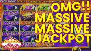 OMG MASSIVE JACKPOT! Wolf Peak High Limit Slot machine live play at resort world Las Vegas!