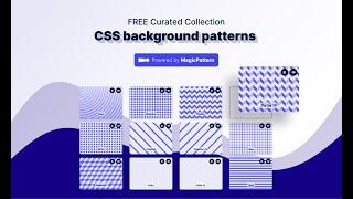 Free CSS background pattern by MagicPattern