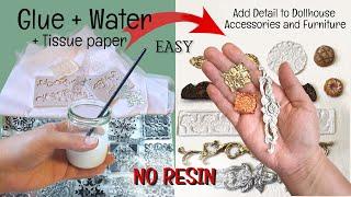 ~EASY & CHEAP~ DETAIL & TEXTURE to DOLLHOUSE Accessories & Furniture #MiniatureHacks #Miniatures