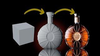 You won't believe how simple this is | Blender 4.2 | 3D Product Visualization| Cognac Bottle