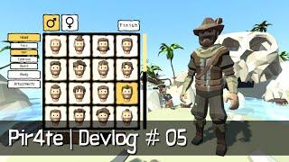 Pir4te • Devlog 05 • Character customization V1, V2... • Unity Indie Game