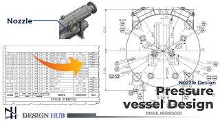 Pressure vessel Design - Nozzle Design in Solidworks |Design Hub|