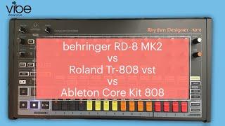 Behringer Rd-8 vs Roland Tr 808 Vst Vs Ableton Core Kit 808 - השוואתי בין