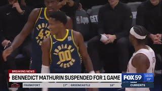 Pacers guard Bennedict Mathurin suspended 1 game