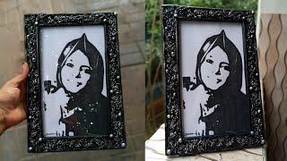 Photo frame | photo frame making at home | cardboard photo frame | frame making ideas | rice frame |