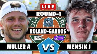 LIVE: MENSIK J VS MULLER A • FRENCH OPEN Gameplay #tennis #atp #AO