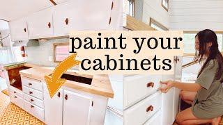 HOW TO PAINT KITCHEN CABINETS//easy & simple