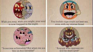 All Game Over Screens & Boss/Level Quotes in Cuphead and Cuphead DLC