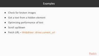 Automating Web Testing with Selenium and Python : Executing JavaScript Code | packtpub.com