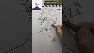how to draw satoru gojo🩵#gojo #satorugojo #gojosatoru #viralvideo #jjk #jujutsukaisen #yuji #toji