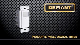 32648: Defiant 7-Day In-Wall Timer - Installation and Setup