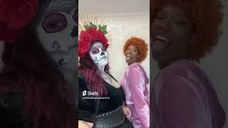 Halloween Transition #halloween2023 #icespice #dayofthedead #makeup #shorts #youtubeshorts