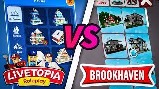 Лайвтопия VS Брукхейвен РП Роблокс! Где дома Лучше? Brookhaven RP Roblox против Livetopia с Брайсом