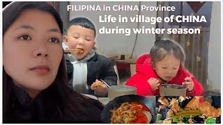 FILIPINA in CHINA | Life in village of China during winter season| Tofu and Dumpling soup