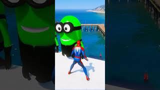 GTA 5 Epic Water Ragdolls | Spider-Man Jumps / Fails ep.167 #shorts