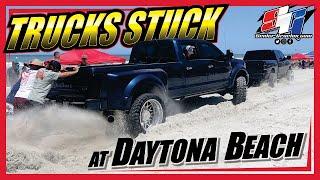 Trucks stuck at Daytona Beach