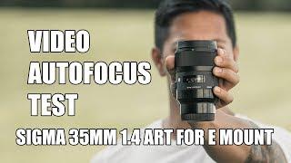 Sigma 35mm 1.4 Art Lens for Sony E Mount Video Autofocus Test