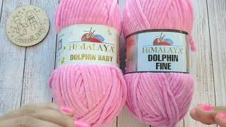 Обзор и сравнение плюшевой пряжи Himalaya Dolphin Fine и Baby для вязания игрушек амигуруми крючком