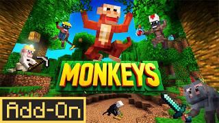 WORKER MONKEYS ADDON for Minecraft Bedrock CHANGE Everything