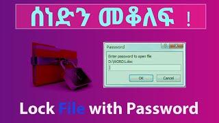 How to Lock important Word and PDF File with Password |Amharic Tutorial| Orion Tech Tube| በአማርኛ