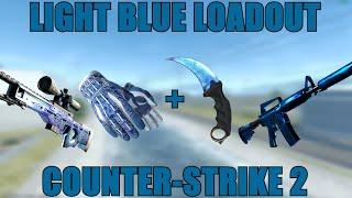 Complete Light Blue/Blue gem Loadout/Inventory CS2 (Knife/Gloves/Stickers)