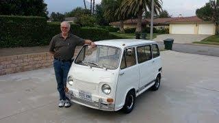 World's Cutest Van Ride Along. 1970 Subaru 360 Braves the Freeway!