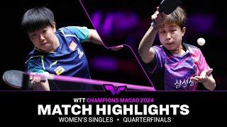 Sun Yingsha vs Joo Cheonhui | WS QF | WTT Champions Macao 2024