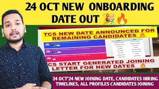 TCS Onboarding Breaking Update  | New Date Out | Oct Month Confirm Joining,Joining Letter Generated