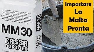 Mix and use of the ready-made mortar for small masonry jobs in the garden and do-it-yourself doses.