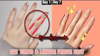 BEST EXERCISES FOR FINGER | GET TONED & LONGER FINGER FAST | Home Fitness Challenge