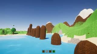 Destructible voxel terrain