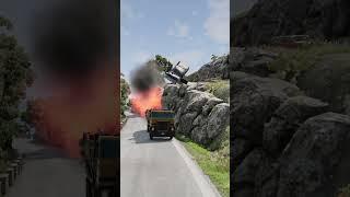 Realistic Highway Car Crashes #17 #shorts #overtaking #carcrash #dangerous