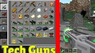 МОД TECH GUNS НА ТЕЛЕФОН. 3D ОРУЖИЕ, БРОНЯ ДЛЯ МАЙНКРАФТ.