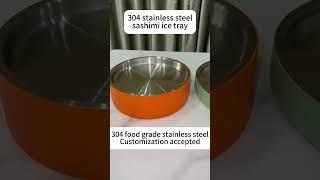 304 sashimi ice tray double wall fruit serving bowl seafood salmon sushi insulation plate
