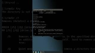 Basic CMD Command   RMDIR   Remove or Delete Directory Command Part 2 #cmd #cli #rmdir