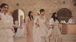 Epic Sangeet Performance: The Radiant Bride Squad Takes the Stage by Storm!