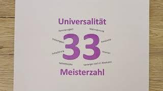 Numerologie - Meisterzahl 33 / 6 und Lebensaufgabezahl 33 / 6