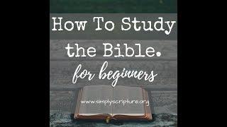 How To Study The Bible For Beginners//Simply Scripture